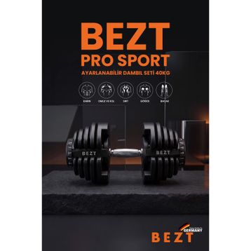 Bezt Pro Sports 40 kg Ayarlanabilir Dambıl Seti