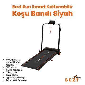 Bezt Run Smart SPR500 Siyah Katlanabilir Koşu Bandı