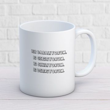 Bi Daralıyorum İki Tarafı Baskılı Kupa