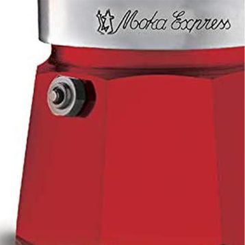 Bialetti 4942 Moka Express 180 ml 3 Fincan Kapasiteli Kahve Makinesi Kırmızı