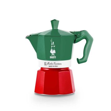 Bialetti Exclusive Italia 3 Cup Yeşil-Kırmızı Moka Pot