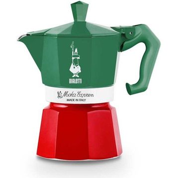 Bialetti Exclusive Italia 3 Cup Yeşil-Kırmızı Moka Pot