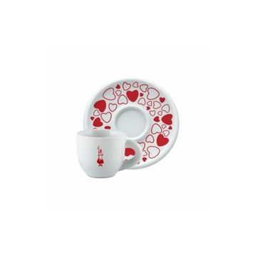 Bialetti Y0tz100 Beyaz ve Kırmızı Cappuccino Fincan