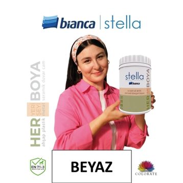 Bianca Stella 0.5 lt 0101 Beyaz Su Bazlı Saf Akrilik Boya
