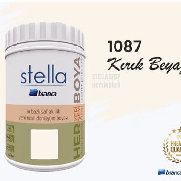 Bianca Stella Kırık Beyaz 0.5 L Su Bazlı Saf Akrilik Boya