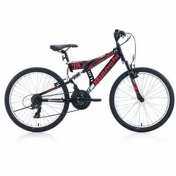 Bianchi Junior Siyah Kırmızı V Fren 21 Vites 24 Jant Dağ Bisikleti