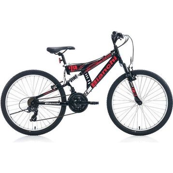 Bianchi Junior V 24 Jant 21 Vites Siyah Kırmızı Beyaz Erkek Dağ Bisikleti