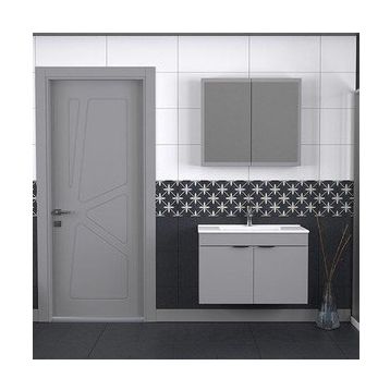 Biani Fix Loft 85 CM Mat Gri Banyo Dolabı