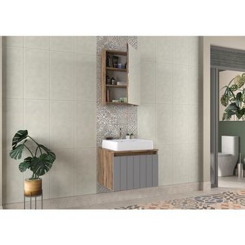 Biani Nevada 60 cm Antrasit Banyo Dolabı