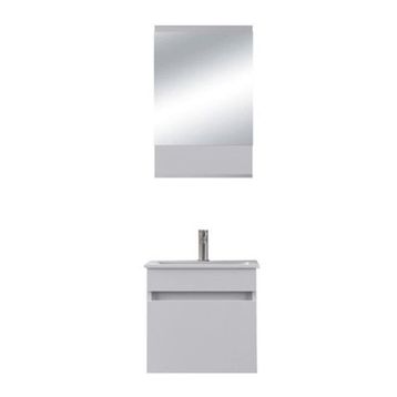 Biani Tome 50 cm Mat Beyaz Banyo Dolabı