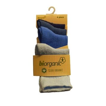 Bibaby 68387 Mavi Biorganic 4Lü New Basıc Çocuk Çorap