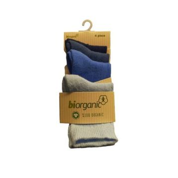 Bibaby 68387 Mavi Biorganic 4Lü New Basıc Çocuk Çorap