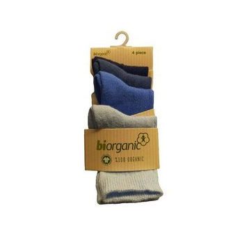 Bibaby 68387 Mavi Biorganic 4Lü New Basıc Çocuk Çorap
