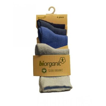 Bibaby 68387 Mavi Biorganic 4Lü New Basıc Çocuk Çorap