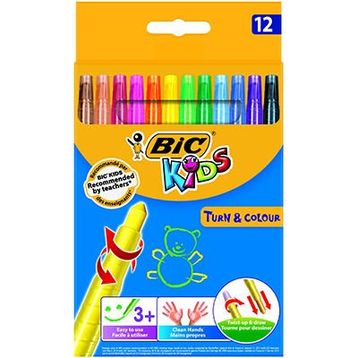 Bic 12 Renk Çevirmeli Mum Boya