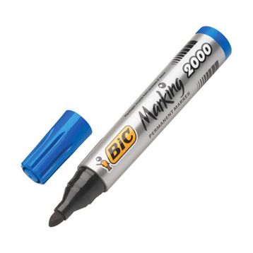 Bic 2000 Permanent Yuvarlak Uç Mavi Markör Koli Kalemi