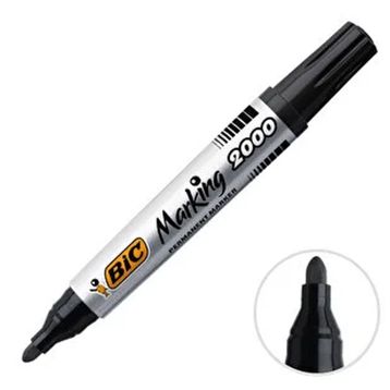 Bic 2000 Yuvarlak Uç Siyah Marker Kalem