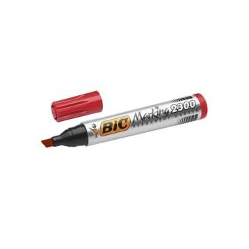 Bic 2300 Kesik Uç Kırmızı Permanent Markör