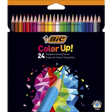Bic 24 Renk Color Up Üçgen Kuru Boya
