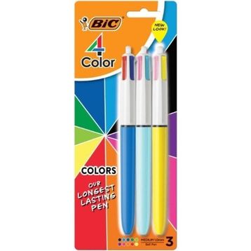 Bic 4 Colours 3'lü Tükenmez Kalem Seti