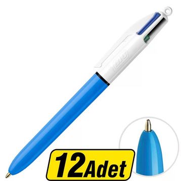 Bic 4 Colours Medium 4 Renkli 12'li Fonksiyonel Tükenmez Kalem