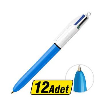 Bic 4 Colours Medium 4 Renkli 12'li Fonksiyonel Tükenmez Kalem