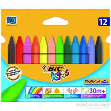 Bic 829773 Plastidecor Üçgen 12'li Pastel Boya