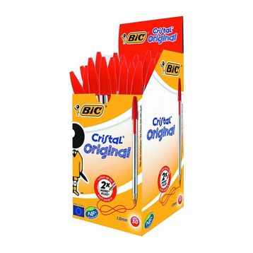 Bic Cristal Medium Kırmızı 50'li Paket Tükenmez Kalem