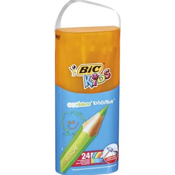 Bic Eco Lutions Evolution Tam Boy 24 Renk Kuru Kalem Boya Kalemi