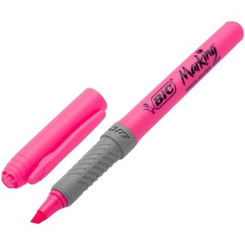 Bic Fosforlu Kalem Pembe Brite Liner Grip Kalem