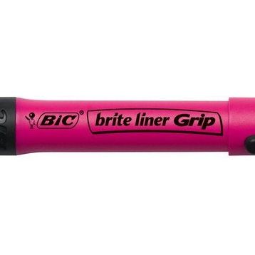 Bic Fosforlu Kalem Pembe Brite Liner Grip Kalem