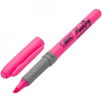 Bic Fosforlu Kalem Pembe Brite Liner Grip Kalem