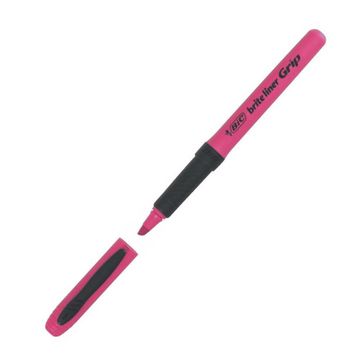 Bic Fosforlu Kalem Pembe Brite Liner Grip Kalem