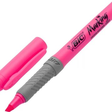 Bic Fosforlu Kalem Pembe Brite Liner Grip Kalem