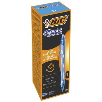 Bic Gelocity 0.7 mm 12 Adet Turkuaz Hızlı Kuruyan Basmalı Jel Kalem