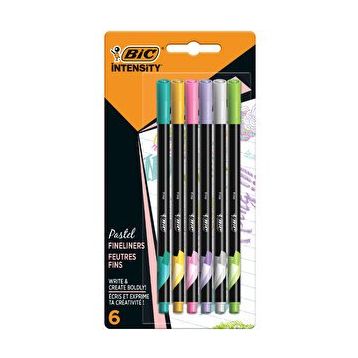 Bic Intensity Pastel Renkler 6'lı Fineliner