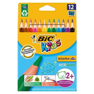 Bic Kids Evolution 8297356 Üçgen Jumbo 12'li Boya Kalemi