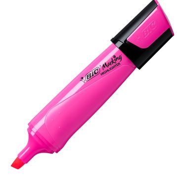 Bic Marking Flat Highlighter Pembe Fosforlu Kalem