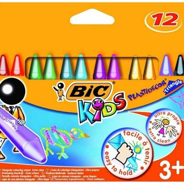 Bic Silinebilir Plastidecor 12 Renk Üçgen Pastel Boya
