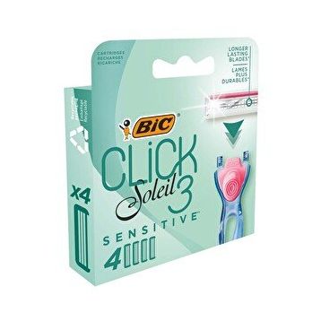 Bic Soleil Click Sensitive 4'lü Yedek Kadın Tıraş Bıçağı Yedek Kartuş