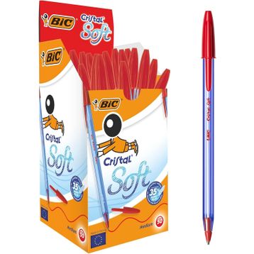 Bic Tükenmez Kalem Cristal Soft 1.2 Mm Kırmızı (50'Li Kutu) 918520