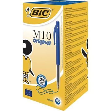 Bic Tükenmez Kalem M10 Basmalı Mavi 1199190121 (50 Li Paket)