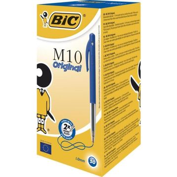 Bic Tükenmez Kalem M10 Basmalı Mavi 1199190121 (50 Li Paket)