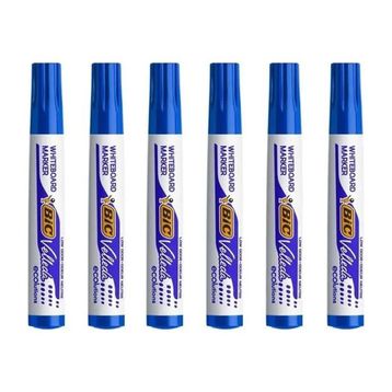 Bic Velleda 1701 Mavi Yuvarlak Uç 6lı Tahta Kalemi