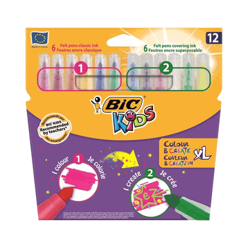Bic Visa 12'li Jumbo Keçeli Boya Kalemi