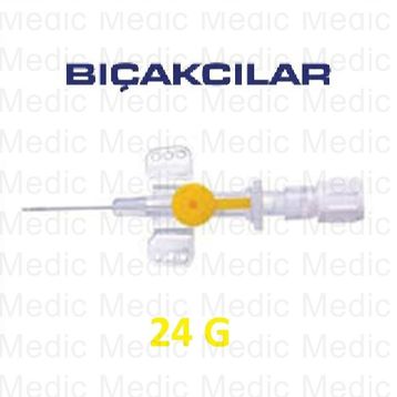 Bıçakcılar Sarı 50 Adet İntraket-iv Kanül-Branül
