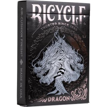 Bicycle Black Dragon Gümüş Folyo Premium 1 Güverte Oyun Kartları