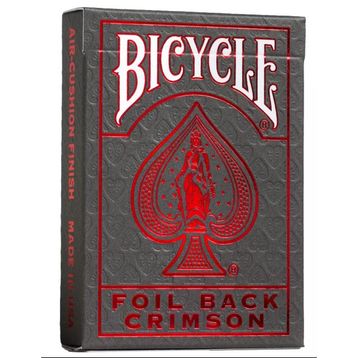 Bicycle Metalluxe Foil Back Crimson (Red) Kırmızı Kart Premium Oyun Kartları
