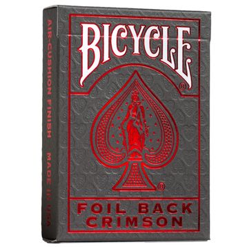 Bicycle Metalluxe Foil Back Crimson (Red) Kırmızı Kart Premium Oyun Kartları