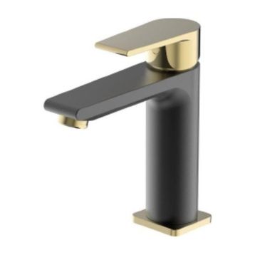 Bien Pruva Siyah Altın Renk Lavabo Bataryası
